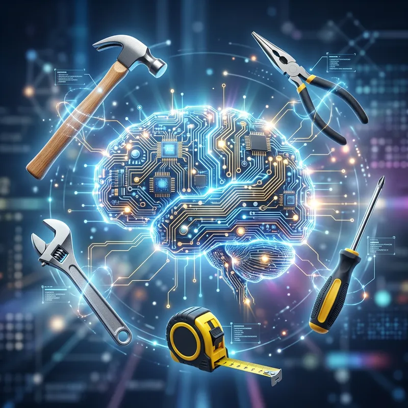 AI Mind with Surrounding Hand Tools: Visualizing Artificial Intelligence