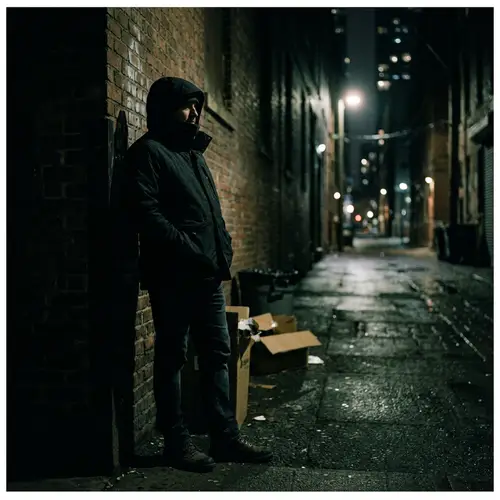 Mysterious Shadows: Nighttime Figure