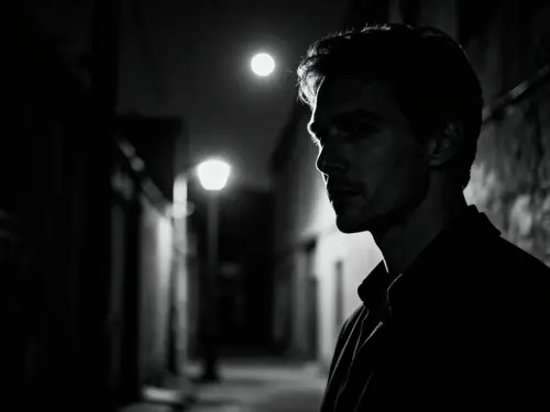 Mysterious Shadows: Nighttime Figure