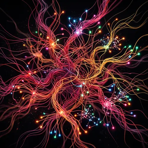 Surrealistic Tangled Nerve Endings Art