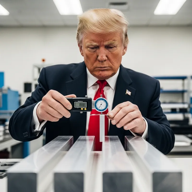 Donald Trump Inspects Aluminum Quality