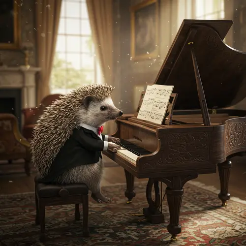 Hedgehog Playing Piano | Cute Animal Moments