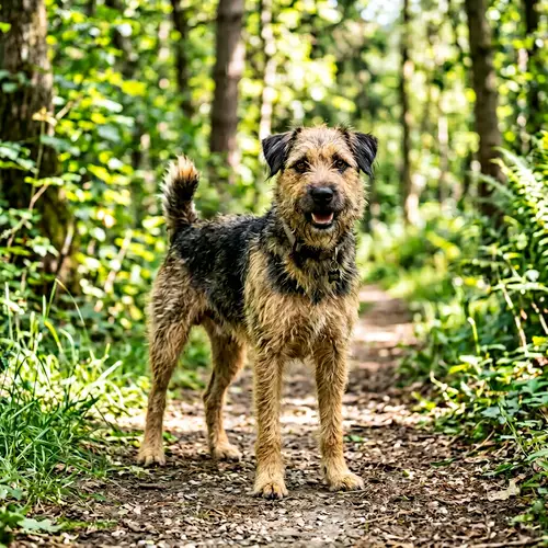 Lean Thor Dog with Rough Yellow and Black Fur