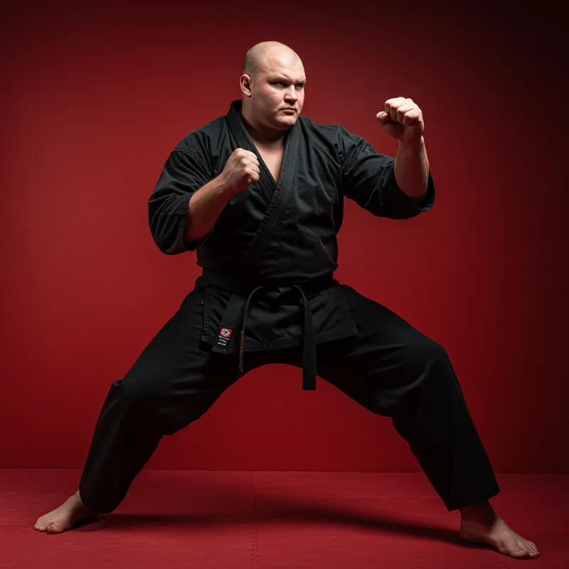 Massive Russian Fighter in Karate Uniform Massive Russian Fighter in Karate Uniform