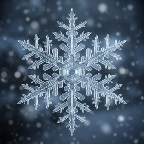3D Model of a Snowflake for Design Projects