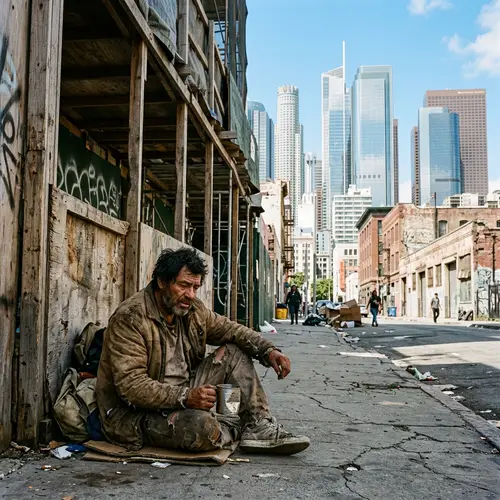 Contrast of City Life: Wealth and Poverty