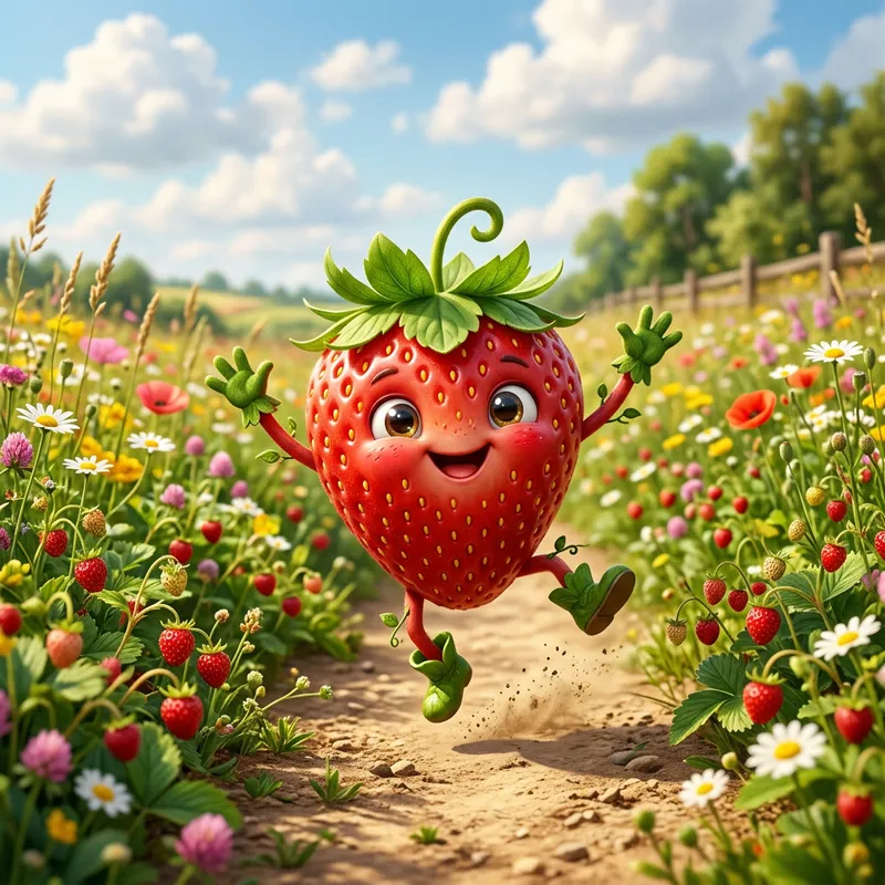 Cool Strawberry Mascot | Summer Freshness