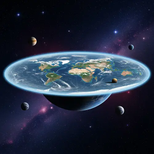 Realistic Flat Earth Concept Art
