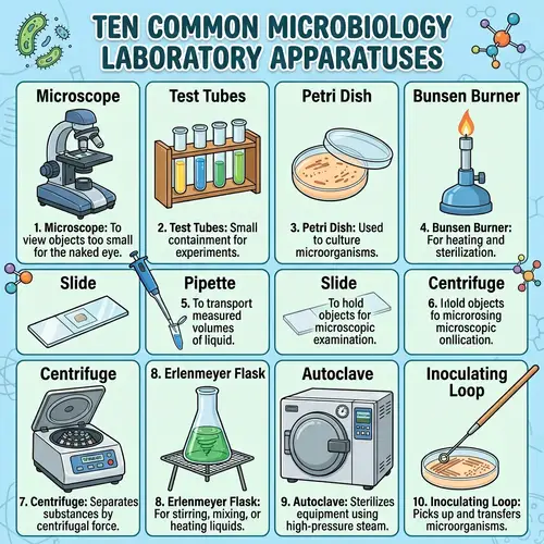 10 Easy Drawings of Microbiology Laboratory Apparatuses
