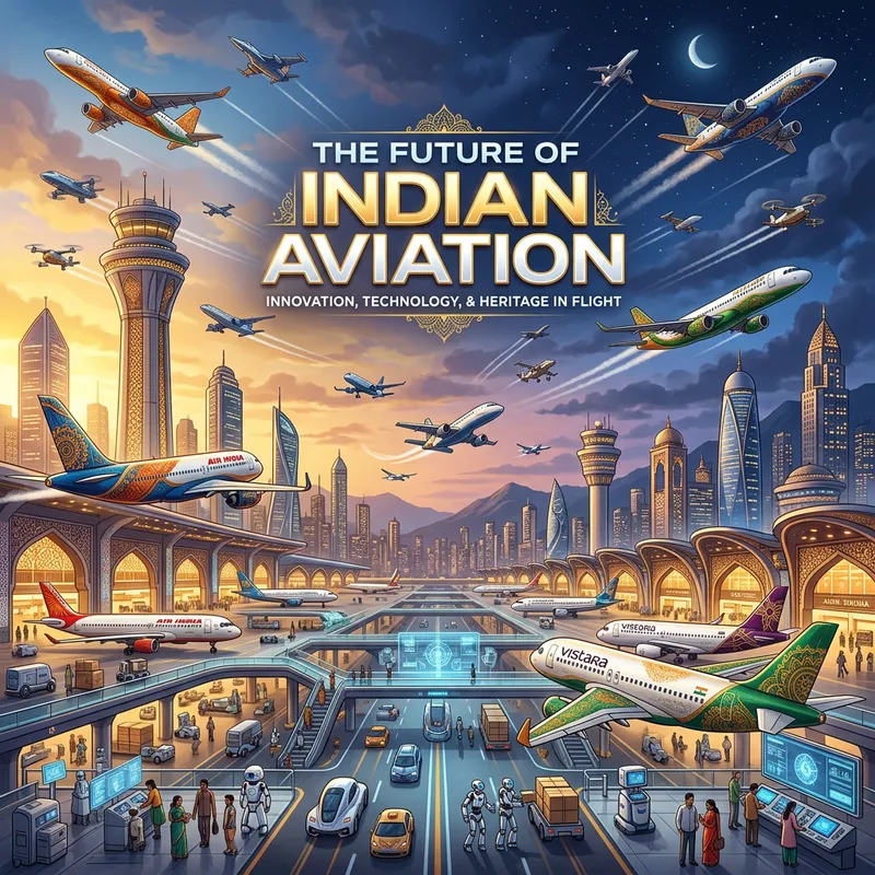 Future of Indian Aviation Creative Poster | Imaginative Design