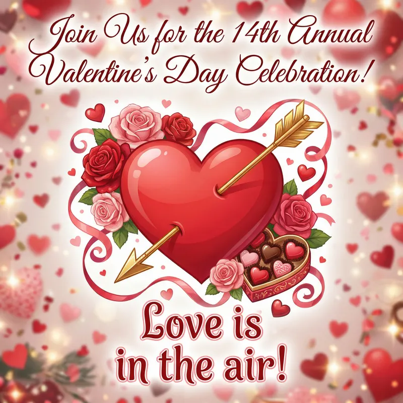 14th Valentine's Day Poster Design | Love is in the Air
