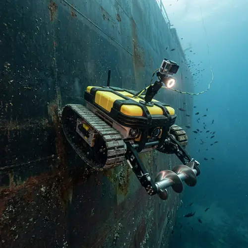 Underwater Tank Vehicle with Magnetic Force - Exploration at Sea