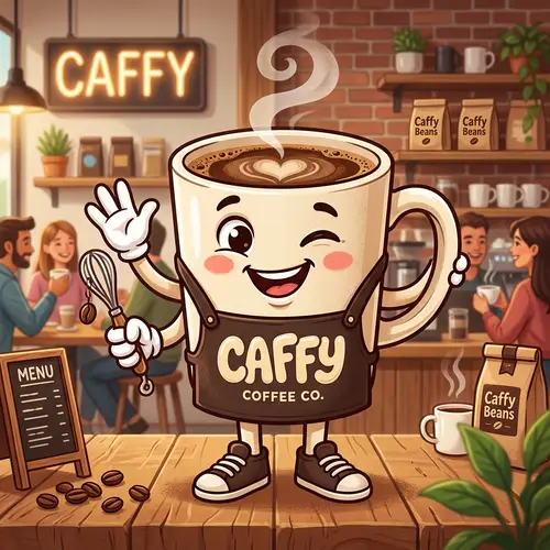 Caffy: Your Coffee Company Mascot