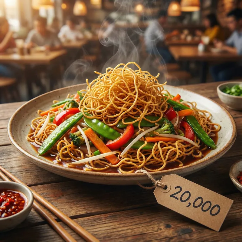Authentic Fried Noodles with Vegetables | Only $20K