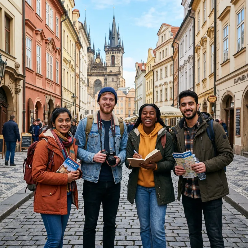 Eastern Europe Student Trip: Diverse Group Portrait Eastern Europe Student Trip: Diverse Group Portrait