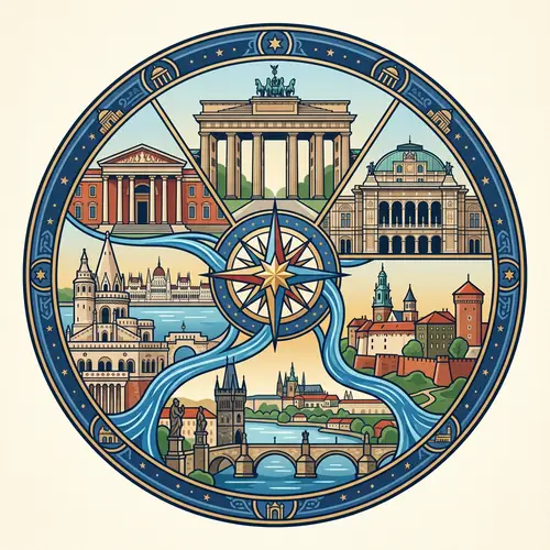 European Cities Logo Design - Berlin, Prague, Krakow, Budapest, Vienna