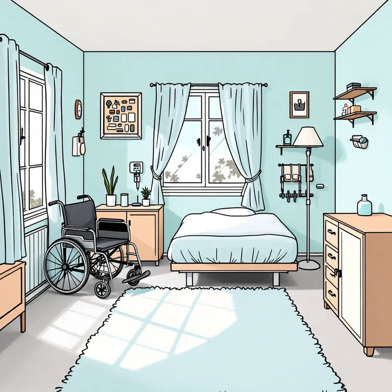 Wimmelbild Pflegeheim Bewohnerzimmer – Alles auf einen Blick Wimmelbild Pflegeheim Bewohnerzimmer – Alles auf einen Blick