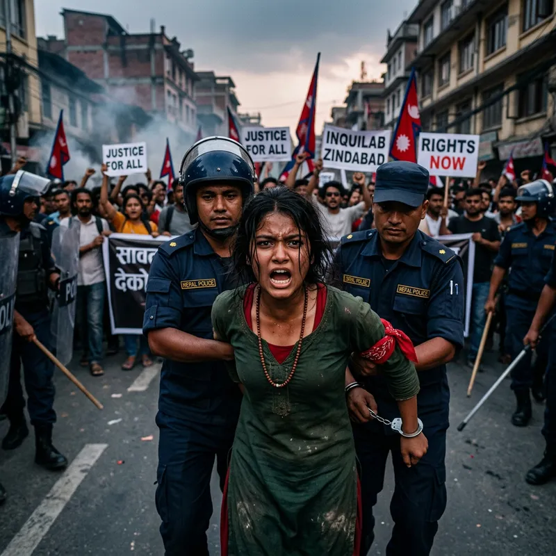 Emotional Arrest of a Revolutionary Girl - Fight for Rights