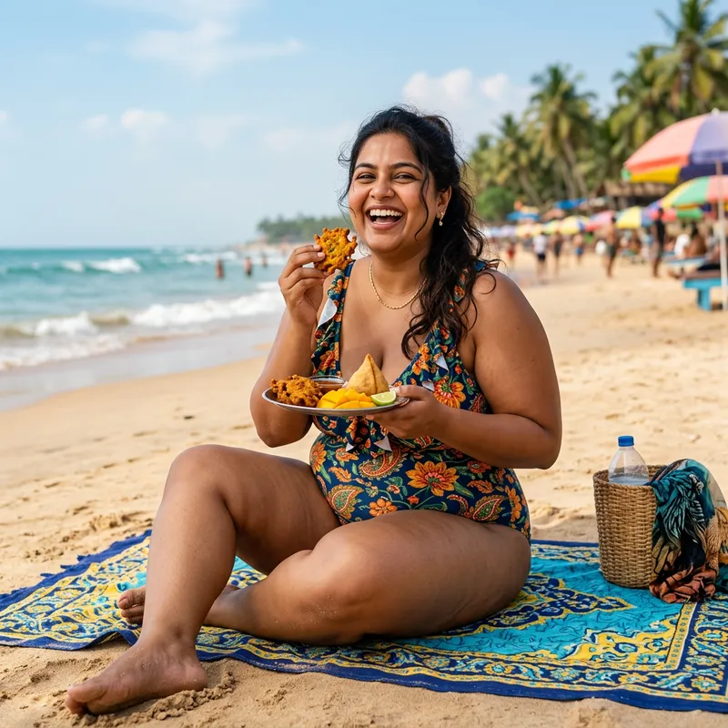 Beautiful SSBBW South Asian in Swimsuit