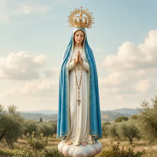 La Virgen de Fatima: A Serene Devotional Icon
