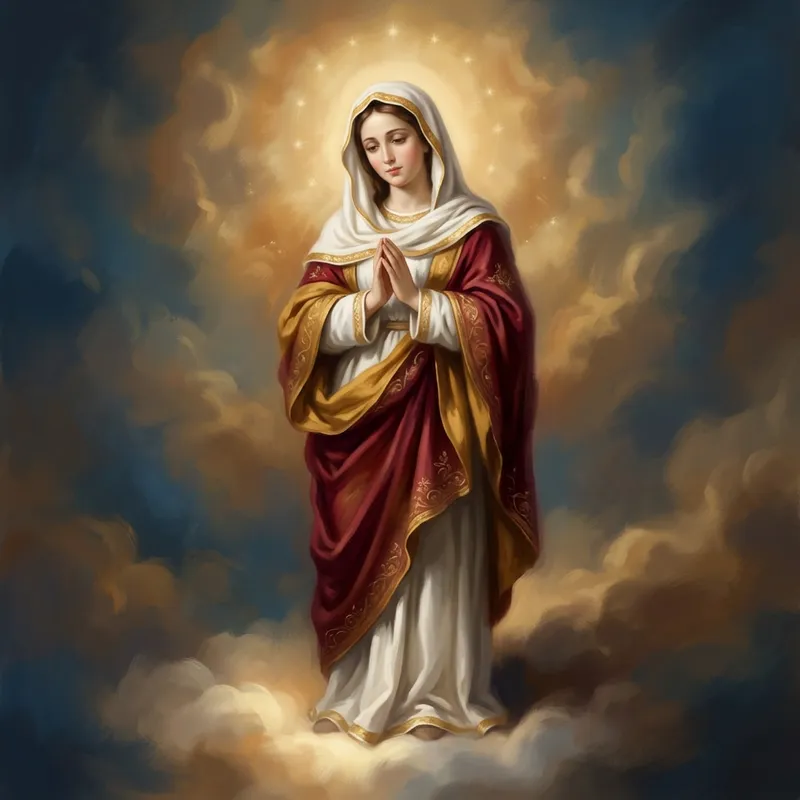 Ethereal Virgen de Fatima Digital Painting