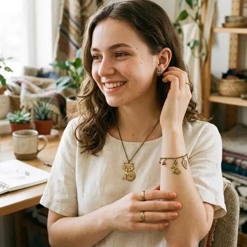 Cute Animal Brass Jewelry for Young People