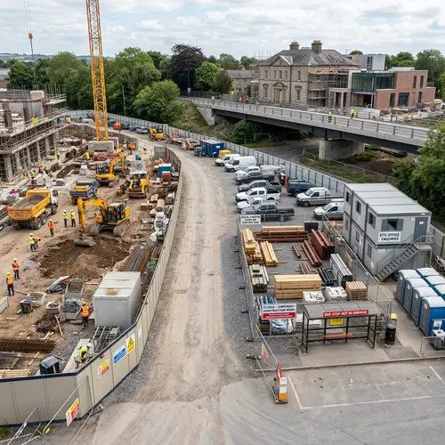 Active Construction Site with Refurbishment and Extension Work