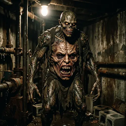 Creepy Monster with Face on Chest