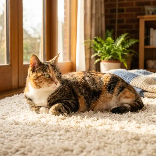 Adorable Pregnant Cat - Domestic Feline Expecting Kittens