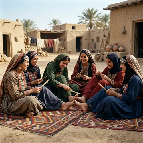 Traditional Middle-Eastern Women's Foot Bastinado Tradition