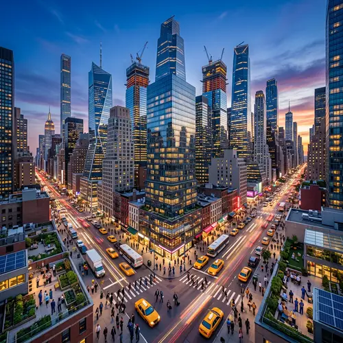 Urban Growth & Innovation: Skyscraper Cityscape