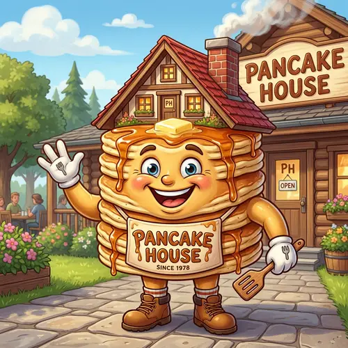 Pancake House Mascot: Fun Pancake Character