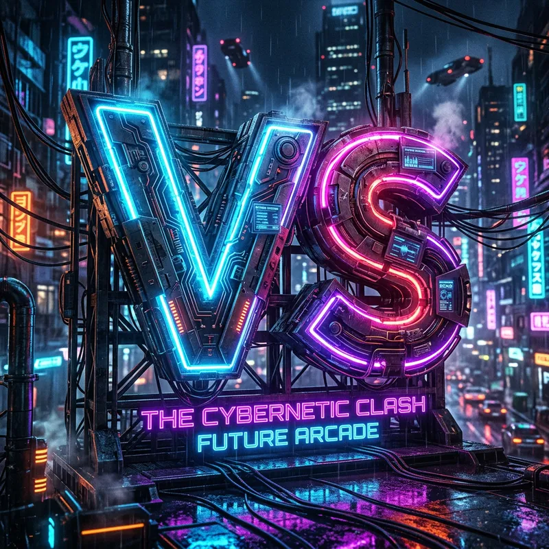 Futuristic VS Design - Neon Cyberpunk Art Futuristic VS Design - Neon Cyberpunk Art