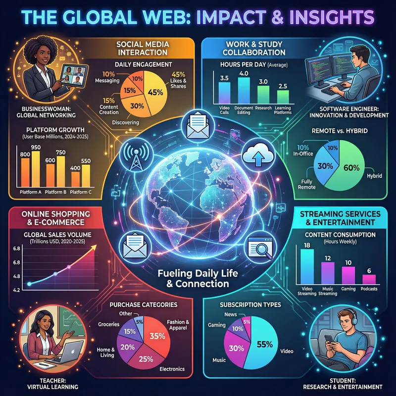 Internet Impact: How Internet Shapes Our Daily Lives - Infographic