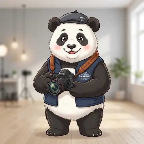 Cheerful Panda Photography Mascot