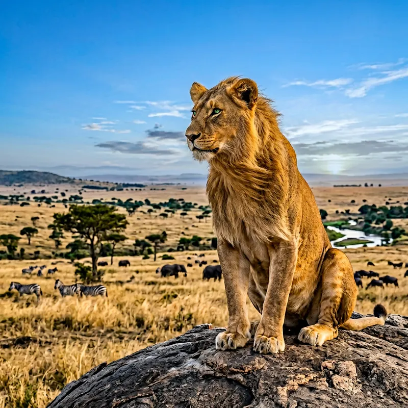 Cecilia the Majestic Lion - Regal Beauty and Power Cecilia the Majestic Lion - Regal Beauty and Power