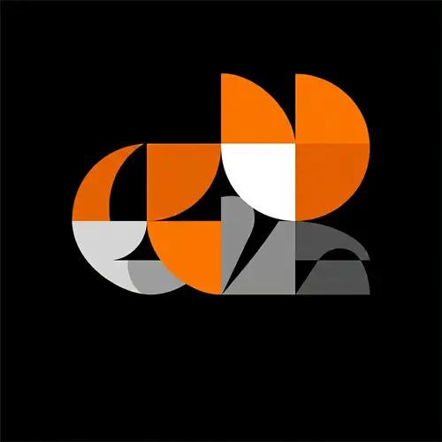 Minimalist Flat Design Graphic with Geometric Shapes & Clean Lines