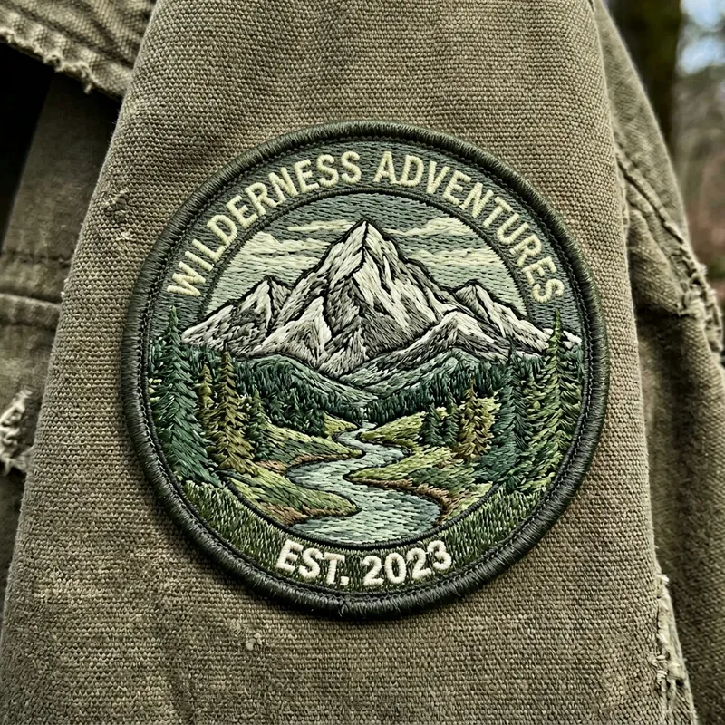 Embroidered Style Patch in Matching Colors