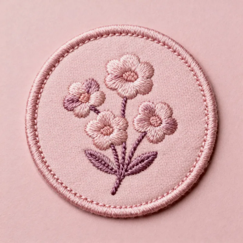 Embroidered Style Patch in Matching Colors