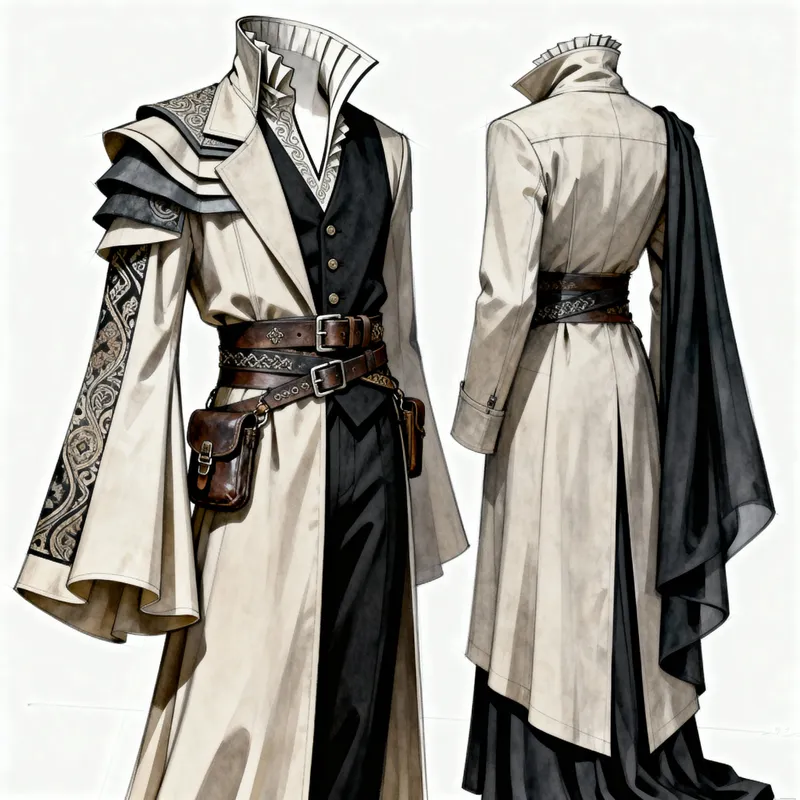 Asymmetrical Fashion Design with Flowing Panels