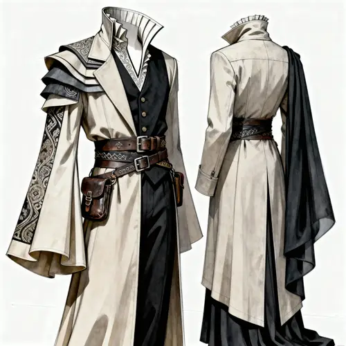 Asymmetrical Fashion Design with Flowing Panels