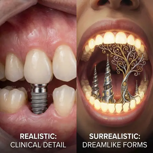 Dental Implants: Realistic vs. Surrealistic Comparison