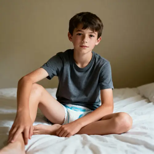 Teenage Boy in Diaper - Unique Photography