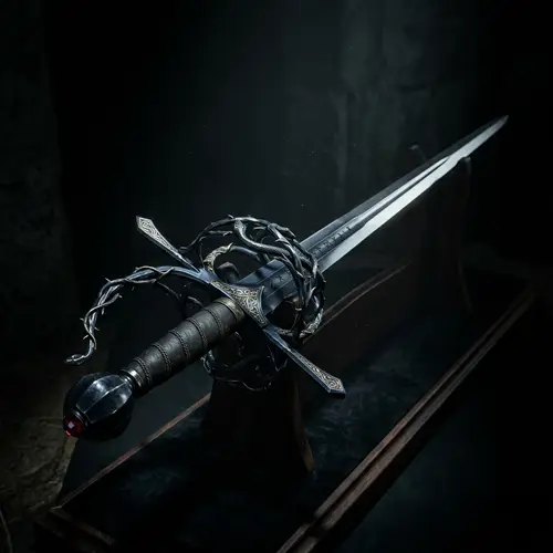 Sophisticated Cursed Rapier - Intricate Design and Ominous Reputation