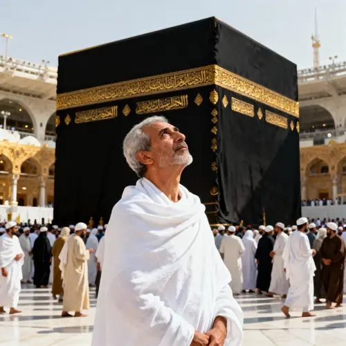 Model at Kaaba: A Hyper-Realistic Tribute to Faith