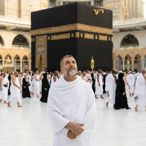 Model at Kaaba: A Hyper-Realistic Tribute to Faith