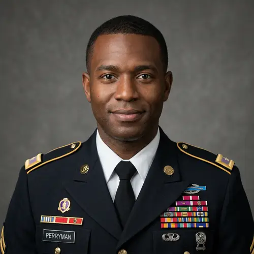 Professional Military Headshot of Officer Perryman