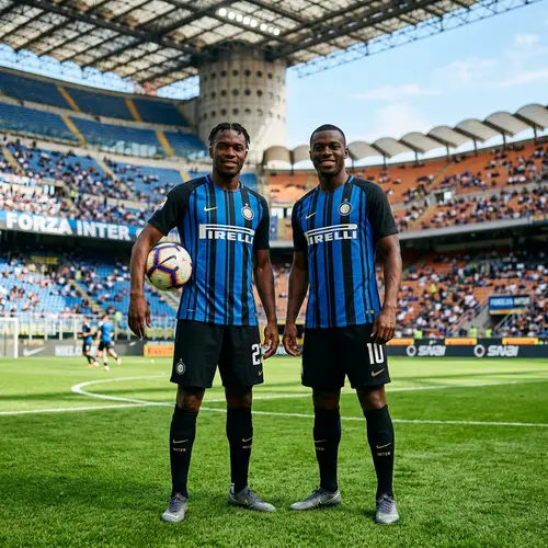 Black Men in Inter Milan Kit: Ready for the Game