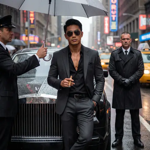 Hyper Realistic Portrait of a Mafia Boss in NYC