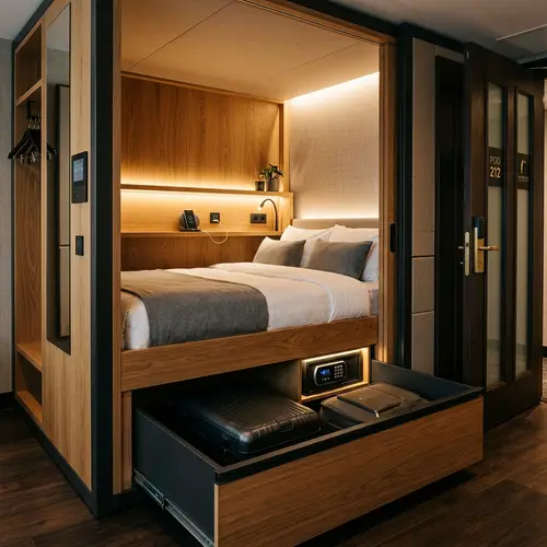 Compact Hotel Pod Design for Modern Comfort